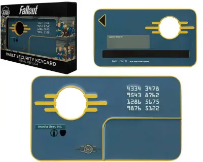 Figurine fallout vault security keycard replica